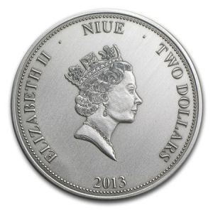Сребърна монета бебе лисиче " Фенек " Niue Island 2013г.