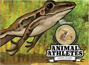 Фина монета "Animal Athletes Frog" Australia, 2012 г.