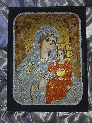 Икона Пресвета  Богородица "Неувяхващ цвят" 24/31см