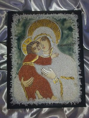 Икона на Света Богородица "Владимировска" 24/31см