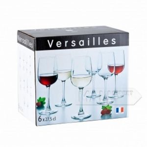 Комплект чаши за вино Luminarc Versailles, 270 мл, Стъкло, 6 броя
